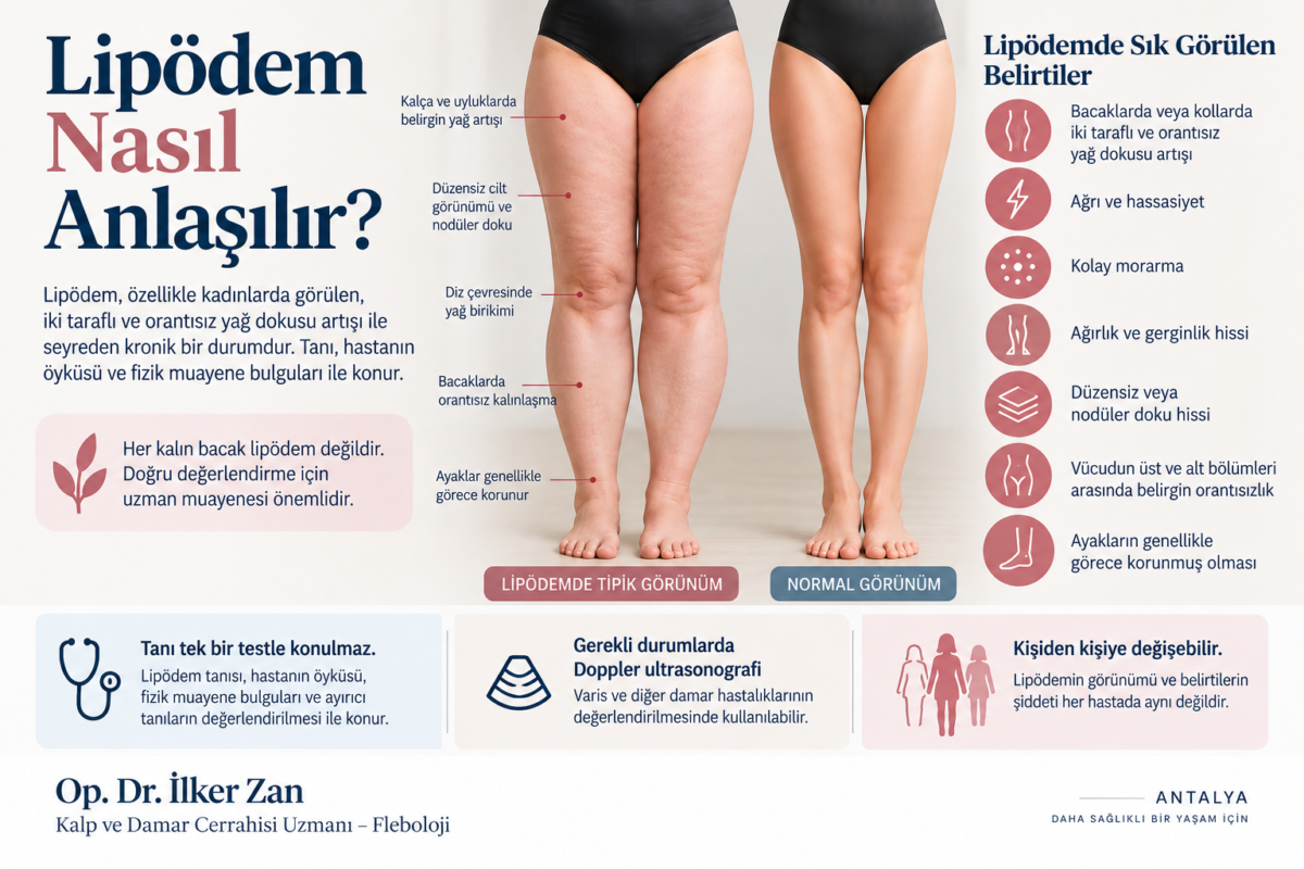 Lipödem nasıl anlaşılır ve tipik bacak belirtileri
