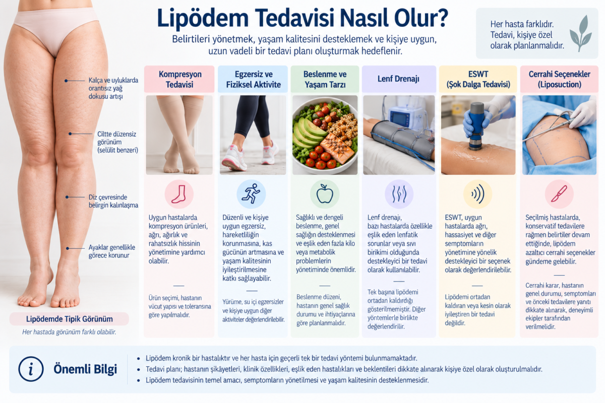 Lipödem tedavisi yöntemleri ve kişiye özel tedavi yaklaşımı